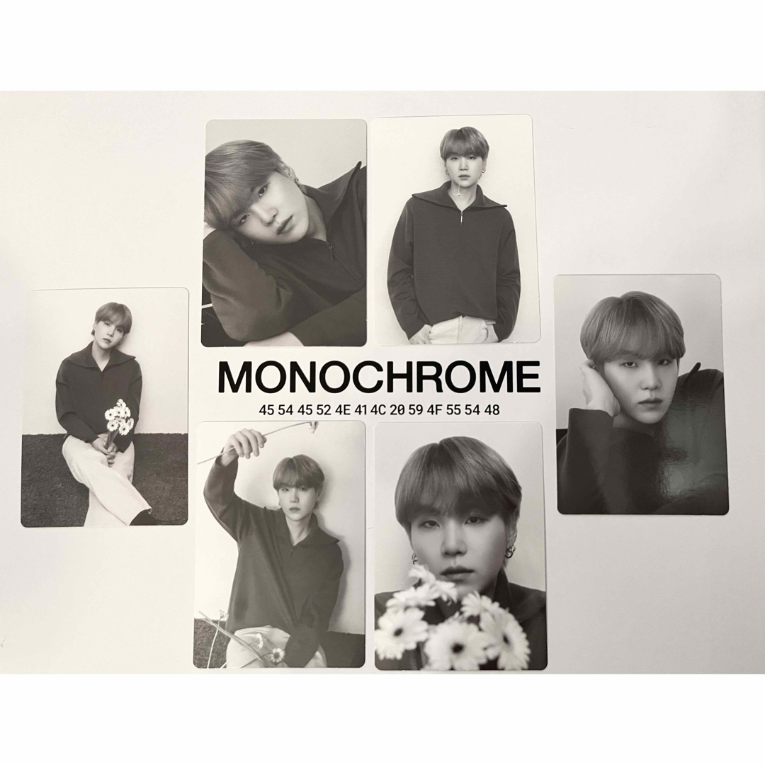 防弾少年団(BTS)(ボウダンショウネンダン)のBTS MONOCHROME ミニフォトカード SUGA ユンギ 6枚 コンプ エンタメ/ホビーのタレントグッズ(アイドルグッズ)の商品写真