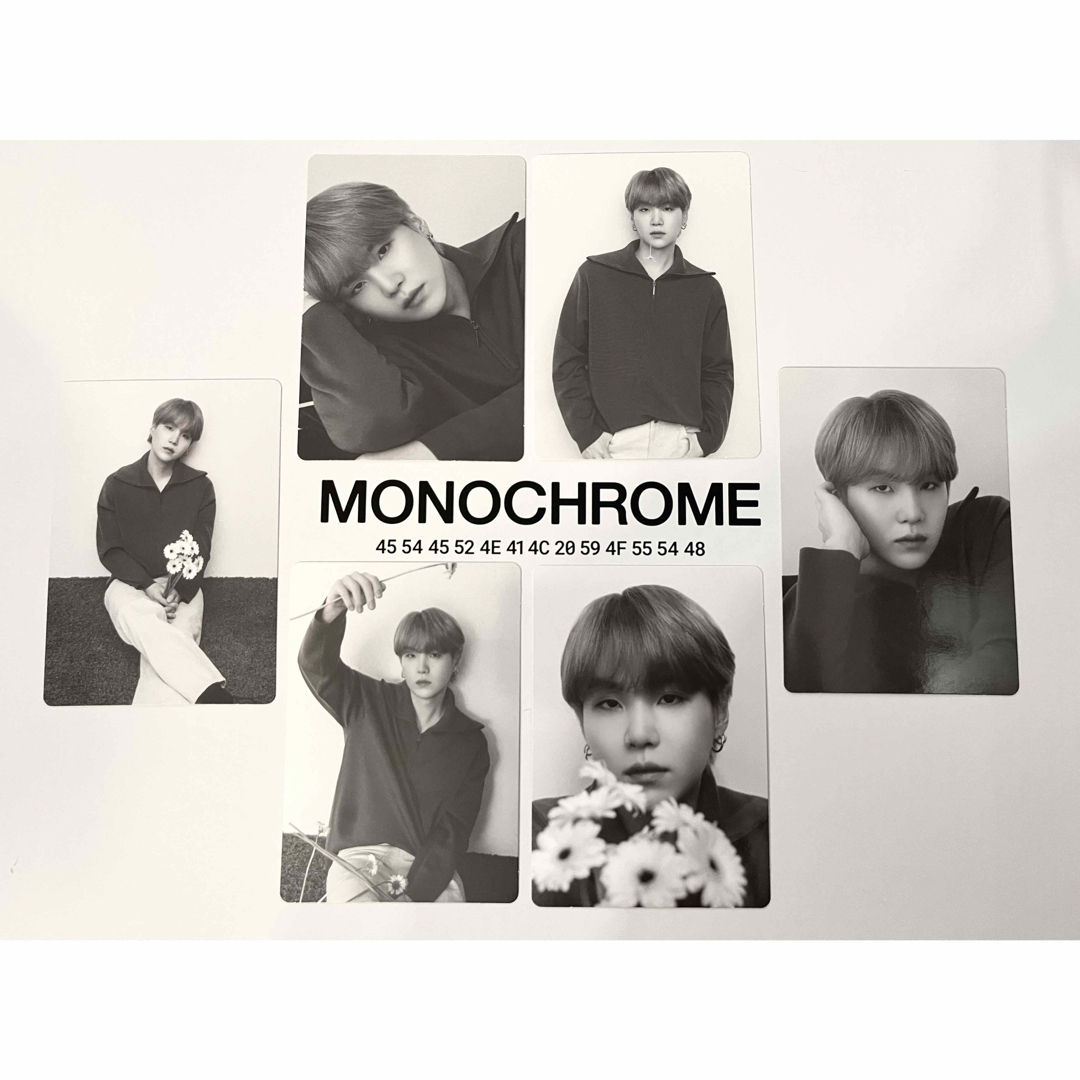 防弾少年団(BTS)(ボウダンショウネンダン)のBTS MONOCHROME ミニフォトカード SUGA ユンギ 6枚 コンプ エンタメ/ホビーのタレントグッズ(アイドルグッズ)の商品写真