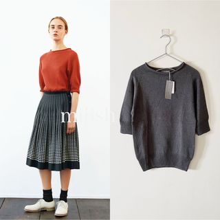 MARGARET HOWELL - 新品タグ付 マーガレットハウエル リネンコットン ロールネックニット 3.5万