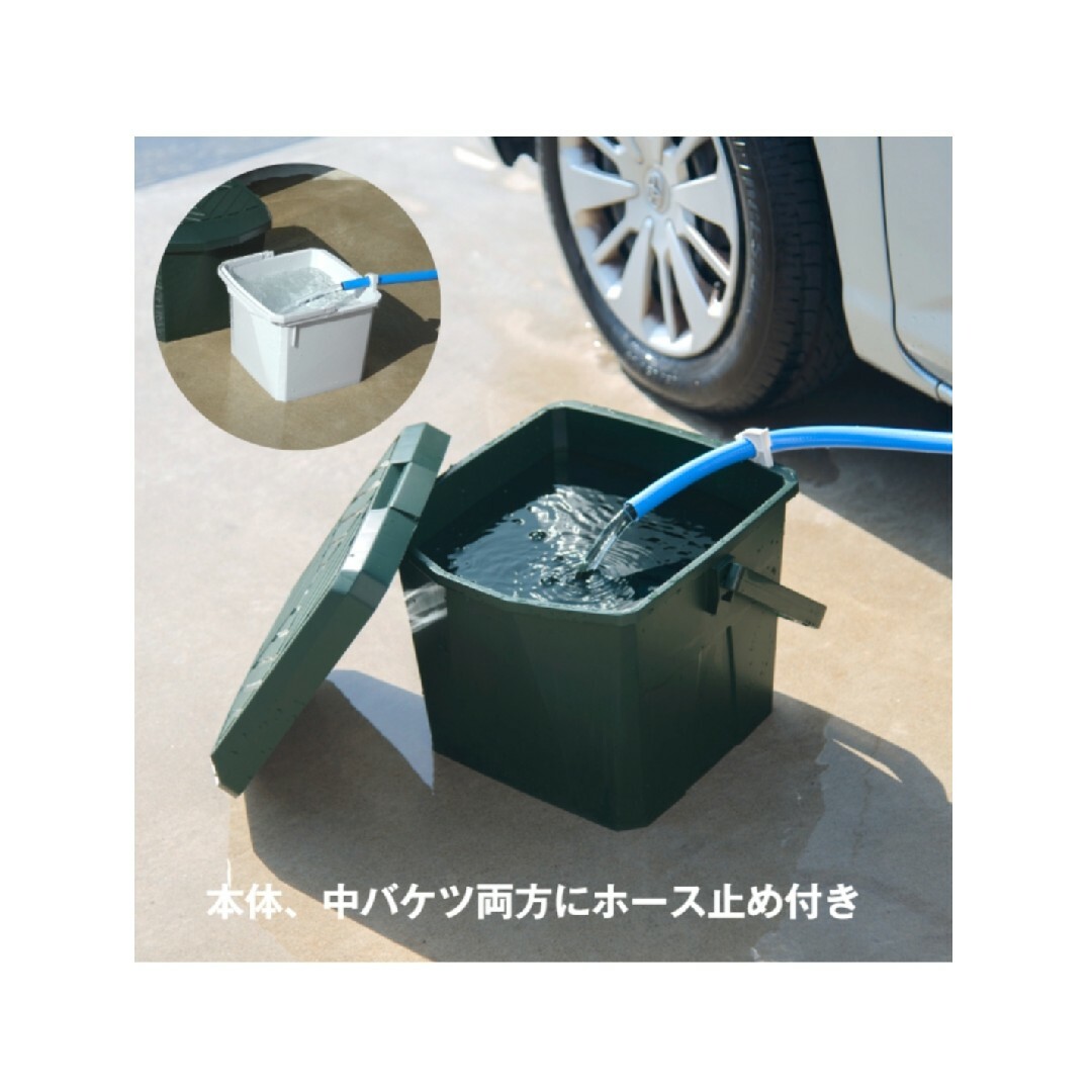 座れるバケツモスグリーン18L インテリア/住まい/日用品のインテリア/住まい/日用品 その他(その他)の商品写真