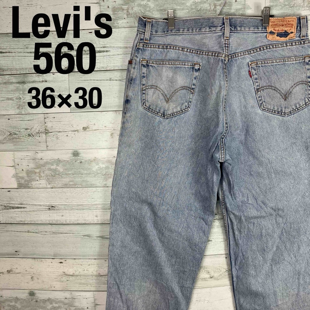 Levi's(リーバイス)のLevi's リーバイス 560 w36 ダメージ ライトブルー デニムパンツ メンズのパンツ(デニム/ジーンズ)の商品写真