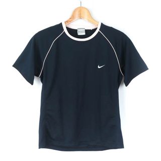 ナイキ(NIKE)のナイキ 半袖Ｔシャツ トップス フィットドライ ワンポイントロゴ スポーツウエア レディース Lサイズ 紺×ピンク NIKE(Tシャツ(半袖/袖なし))