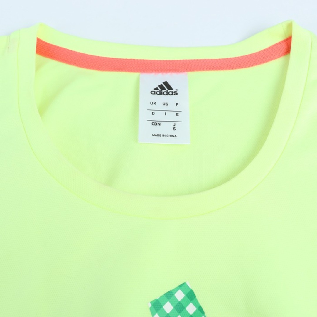 adidas(アディダス)のアディダス 半袖Ｔシャツ トップス ロゴT クライマライト スポーツウエア レディース Sサイズ 黄緑×緑 adidas レディースのトップス(Tシャツ(半袖/袖なし))の商品写真