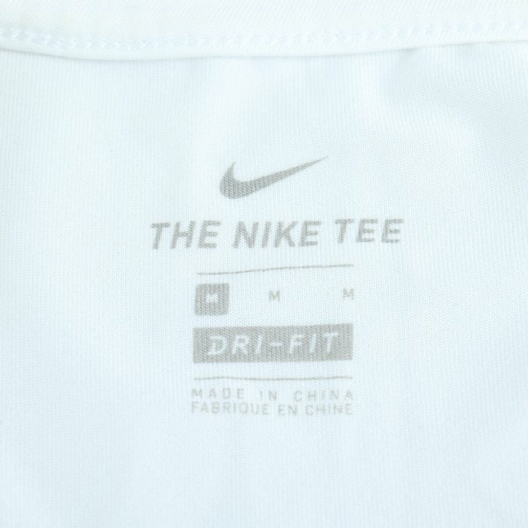 NIKE(ナイキ)のナイキ 半袖Ｔシャツ トップス ワンポイントロゴ ドライフィット スポーツウエア レディース Mサイズ 白×黒 NIKE レディースのトップス(Tシャツ(半袖/袖なし))の商品写真