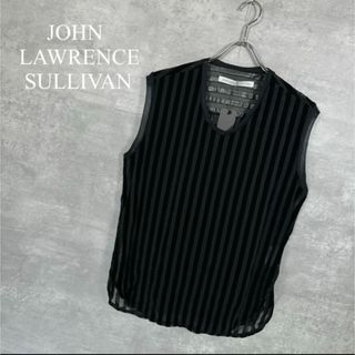 ジョンローレンスサリバン(JOHN LAWRENCE SULLIVAN)の『ジョンローレンスサリバン』(Free) ストライプノースリーブTシャツ(タンクトップ)