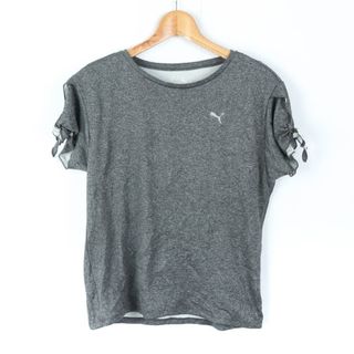 プーマ(PUMA)のプーマ 半袖Ｔシャツ トップス ワンポイントロゴ スポーツウエア レディース Lサイズ グレー PUMA(Tシャツ(半袖/袖なし))