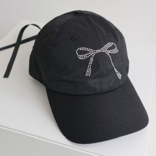 jm ribbon cap ブラック