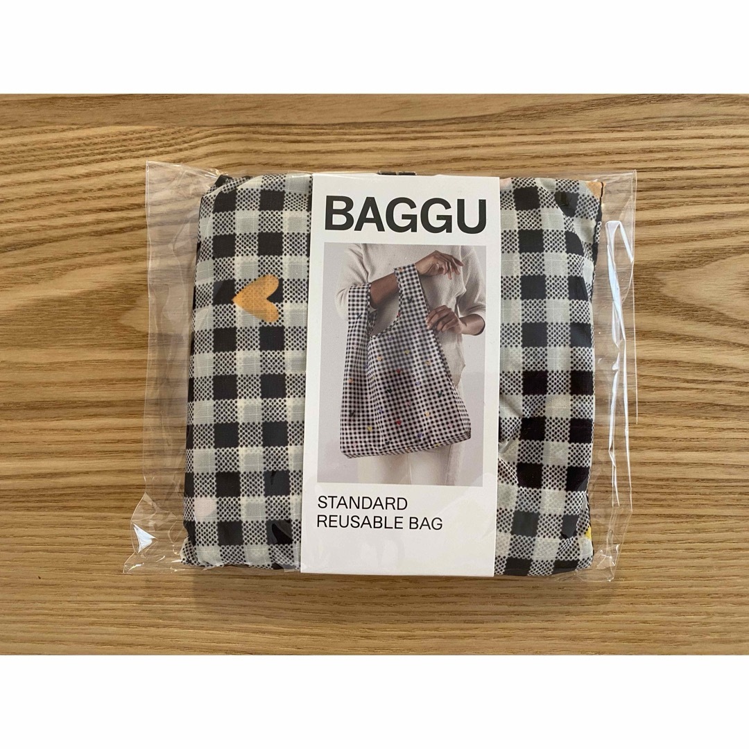 BAGGU(バグゥ)のBAGGU ハートギンガム スタンダードサイズ レディースのバッグ(エコバッグ)の商品写真