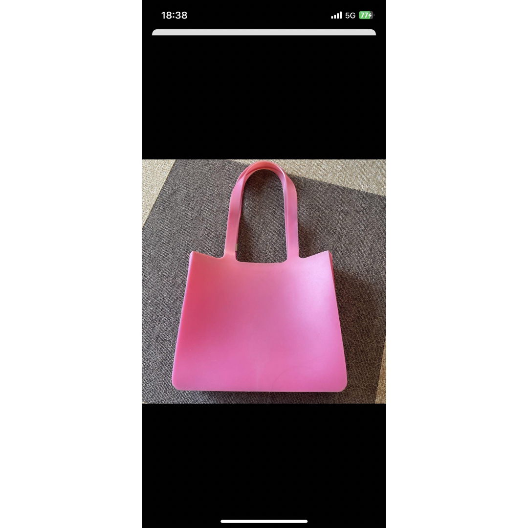 CHANEL(シャネル)のCHANEL シャネル　シャネルロゴ　ラバートートバッグ　ハンドバック　ピンク系 レディースのバッグ(トートバッグ)の商品写真