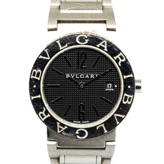 ブルガリ(BVLGARI)のブルガリ ブルガリブルガリ 腕時計 BB26SS クオーツ ブラック文字盤 ステンレススチール レディース BVLGARI 【214-48924】(腕時計)