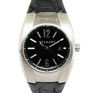 ブルガリ(BVLGARI)のブルガリ エルゴン 腕時計 EG30S クオーツ ブラック文字盤 レザー SS レディース BVLGARI 【214-48957】(腕時計)