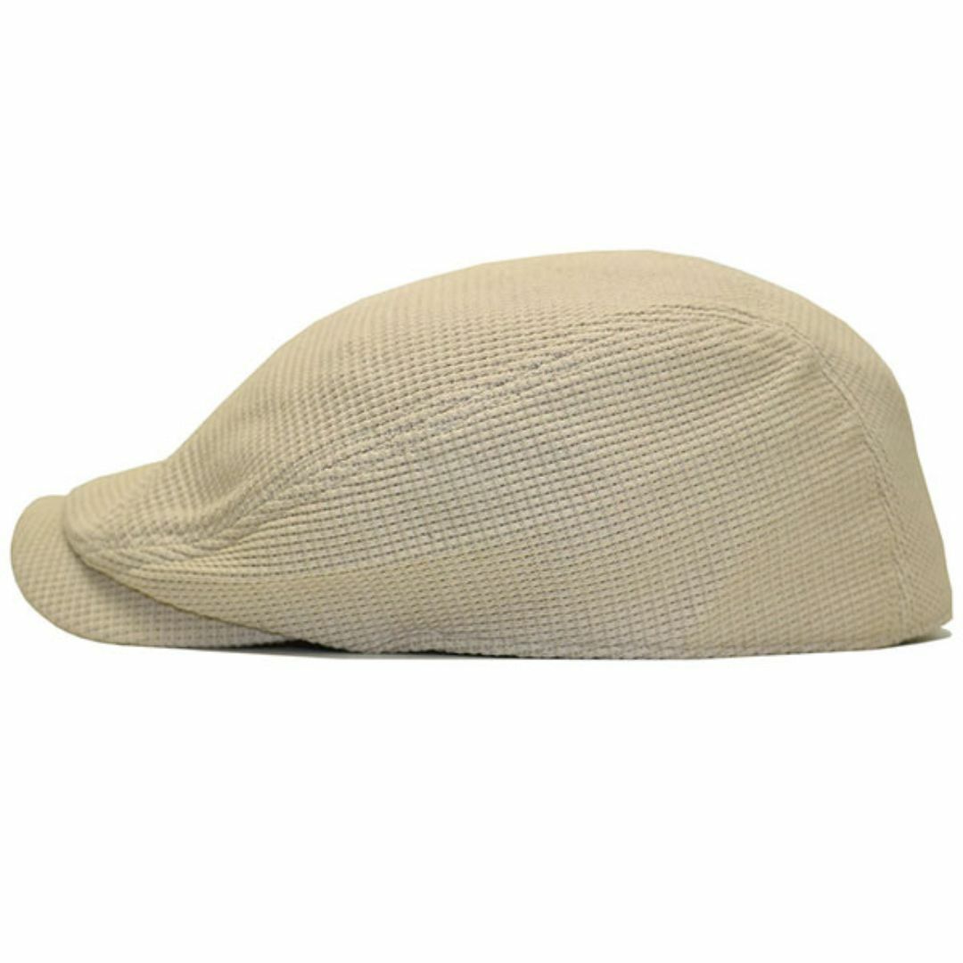 帽子 大きいサイズ 62ｃｍ ゴルフ ハンチング ビッグ ワッフル ベージュ メンズの帽子(ハンチング/ベレー帽)の商品写真