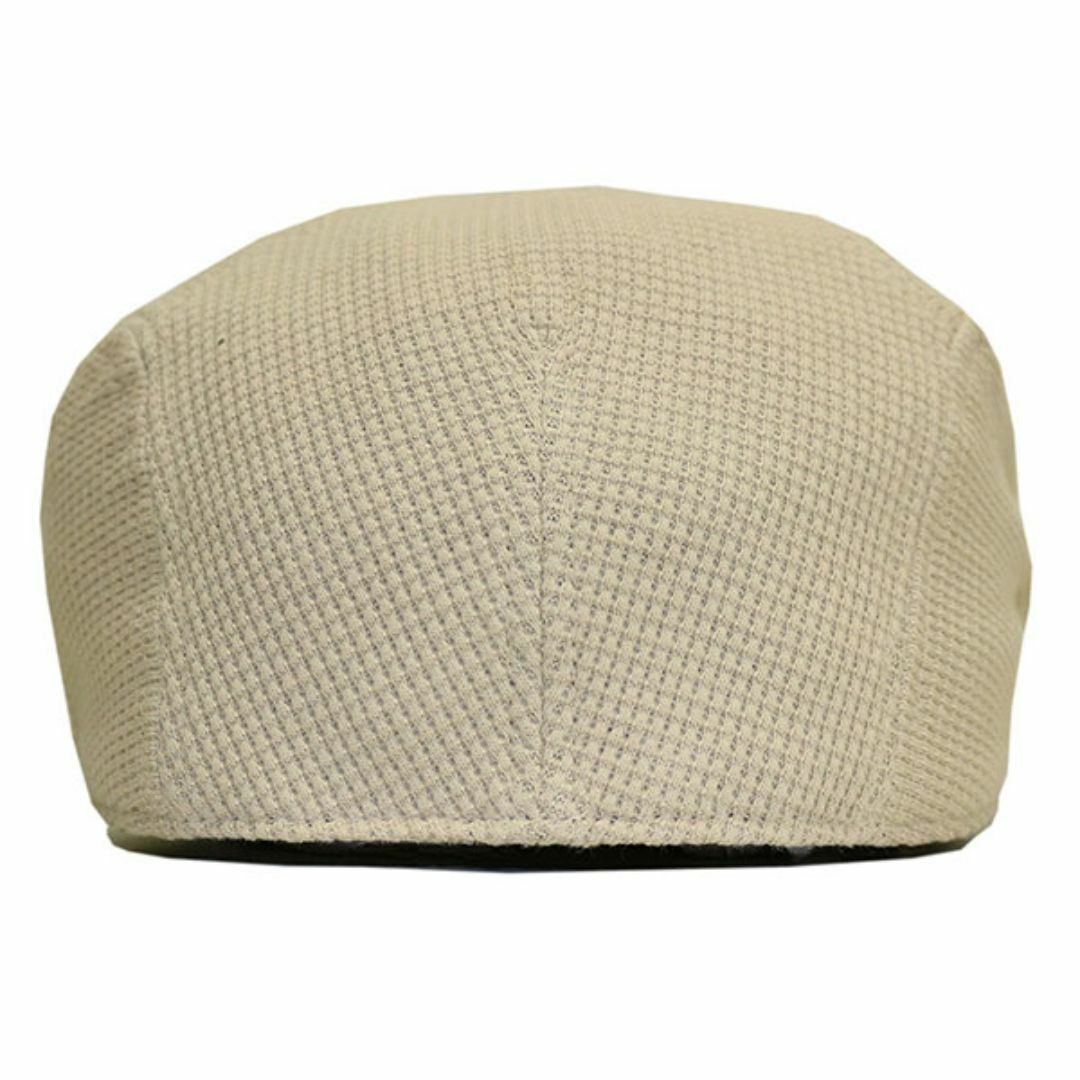 帽子 大きいサイズ 62ｃｍ ゴルフ ハンチング ビッグ ワッフル ベージュ メンズの帽子(ハンチング/ベレー帽)の商品写真