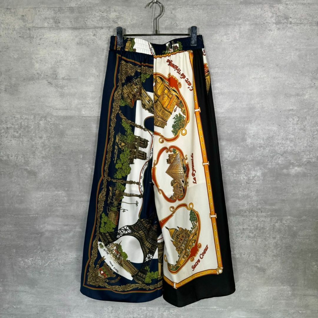 MIHARAYASUHIRO(ミハラヤスヒロ)の『メゾンミハラヤスヒロ』(38) スカーフ柄フレアワイドパンツ レディースのパンツ(その他)の商品写真