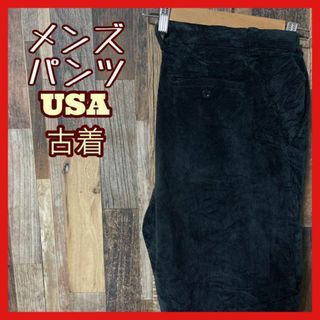 コーディロイ メンズ ブラック 黒 L 34 パンツ USA古着 90s(その他)