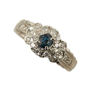 美品 Pt900 プラチナ リング 指輪 アレキサンドライト 0.34ct ダイヤ 0.30ct 【1-0149494】(リング(指輪))