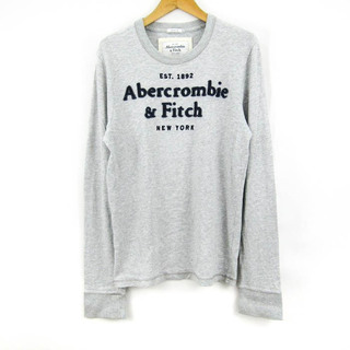 アバクロンビー&フィッチ 長袖Ｔシャツ トップス カットソー メンズ Sサイズ グレー Abercrombie & Fitch(Tシャツ/カットソー(七分/長袖))