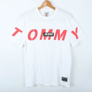 トミー 半袖Ｔシャツ トップス カットソー JEANS メンズ Sサイズ ホワイト TOMMY