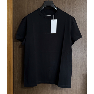 マルタンマルジェラ(Maison Martin Margiela)の黒S新品 メゾン マルジェラ リバースロゴ Tシャツ 半袖 オール ブラック (Tシャツ/カットソー(半袖/袖なし))