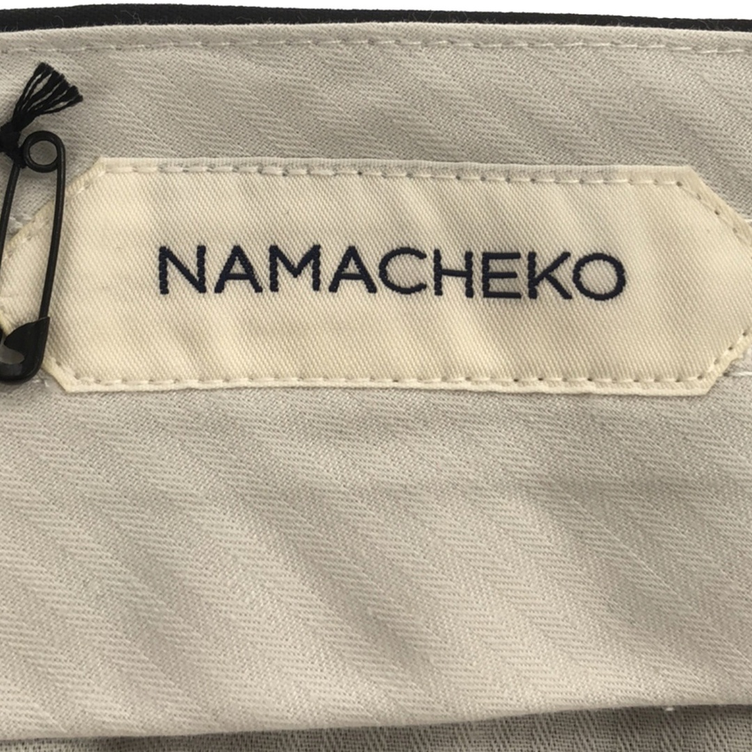 NAMACHEKO(ナマチェコ)のNAMACHEKO ナマチェコ 20SS TUUWA TROUSERS  ウールスラックスパンツ  ブラック S メンズのパンツ(スラックス)の商品写真