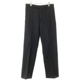 ナマチェコ(NAMACHEKO)のNAMACHEKO ナマチェコ 20SS TUUWA TROUSERS  ウールスラックスパンツ  ブラック S(スラックス)