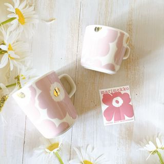 marimekko - ♡マリメッコ　ウニッコ　ライトピンク　ゴールド　マグカップ　byR 特別商品