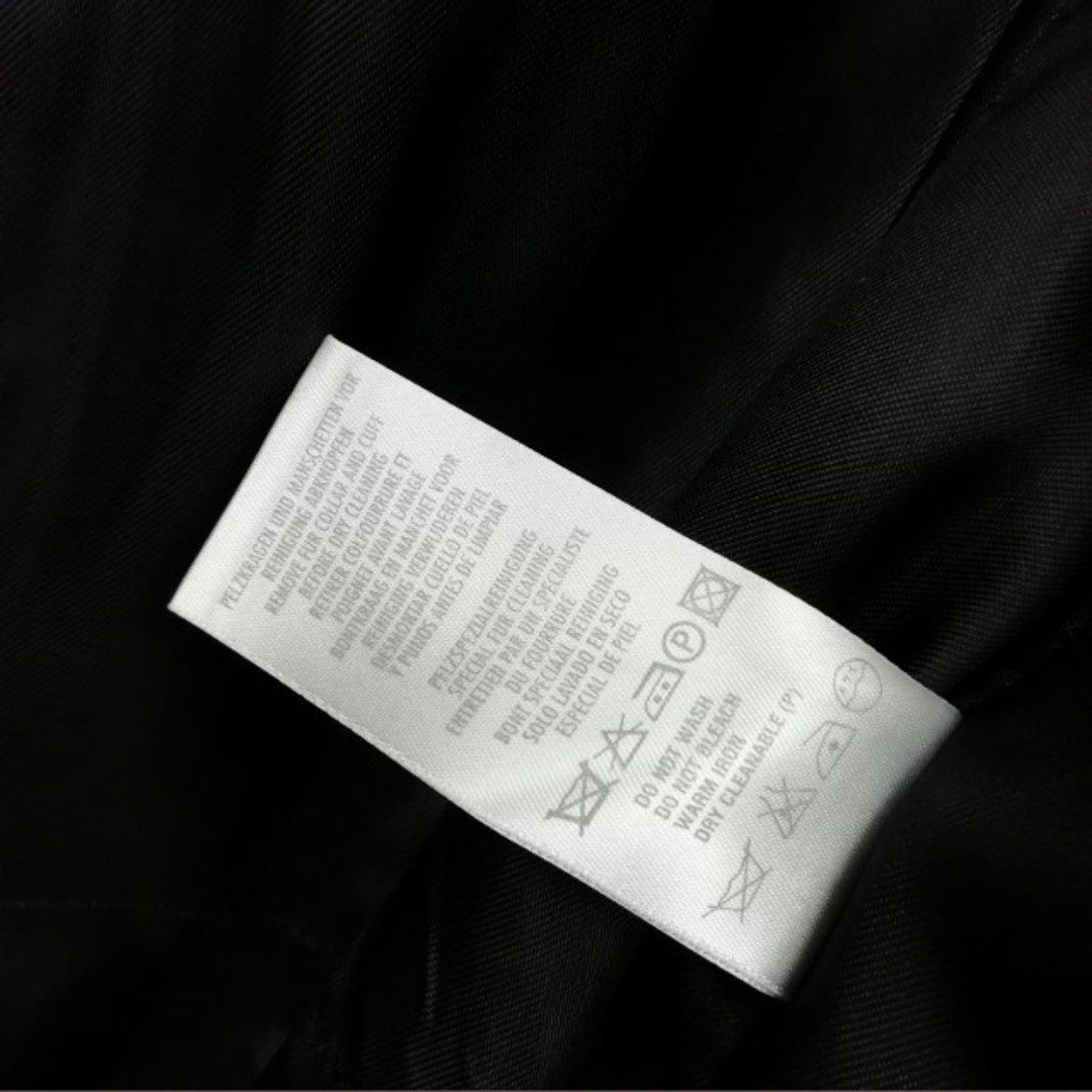 ESCADA(エスカーダ)のショールカラー コート ダッフルコート シルバーフォックスファー 36 ブラック レディースのジャケット/アウター(ロングコート)の商品写真