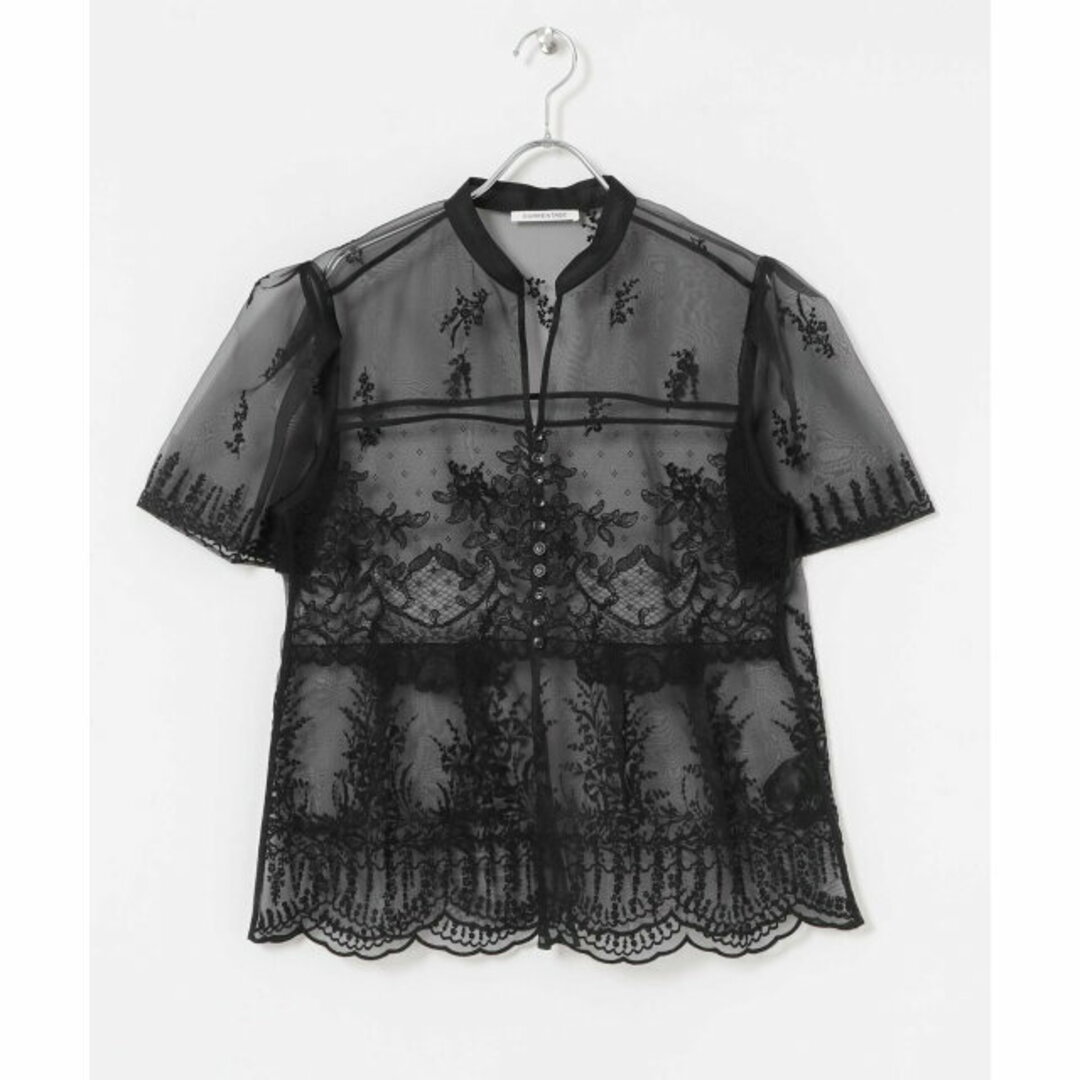 URBAN RESEARCH(アーバンリサーチ)の【ブラック】CURRENTAGE Gara blouse レディースのトップス(シャツ/ブラウス(長袖/七分))の商品写真