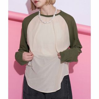 パルグループアウトレット(PAL GROUP OUTLET)の【アイボリー】【Ciaopanic】ラグランシアーオーバーTEE(カットソー(長袖/七分))