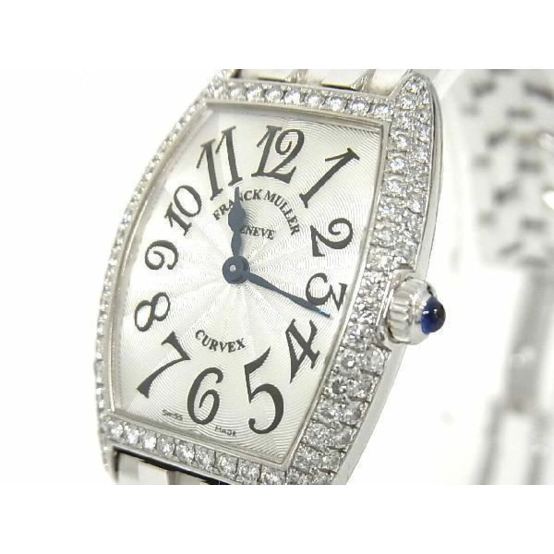 FRANCK MULLER(フランクミュラー)の■稼働品■希少■ FRANCK MULLER フランクミュラー 1752QZ D トノーカーベックス 2重ダイヤ 18K 18金 750 WG 腕時計 シルバー系 Y1954 レディースのファッション小物(腕時計)の商品写真