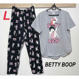 ベティブープ(Betty Boop)の新品　ベティちゃん　レディース　ルームウェア　グレー　ブラック　L(ルームウェア)