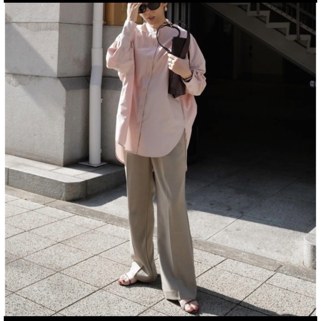 今期完売‼︎MACHATT スタンドカラーオーバーシャツ　ピンク | フリマアプリ ラクマ