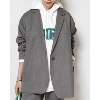 アパルトモンドゥーズィエムクラス(L'Appartement DEUXIEME CLASSE)のCol Pierrot wool gabardine relax ジャケット(テーラードジャケット)