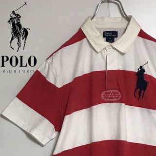 ポロラルフローレン(POLO RALPH LAUREN)の【ビッグポニー】ポロバイラルフローレン　刺繍ロゴポロシャツ　ボーダー　H724(Tシャツ/カットソー(半袖/袖なし))