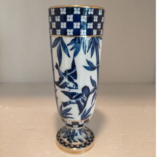 コールポート　coalport　竹雀文様　花瓶(花瓶)