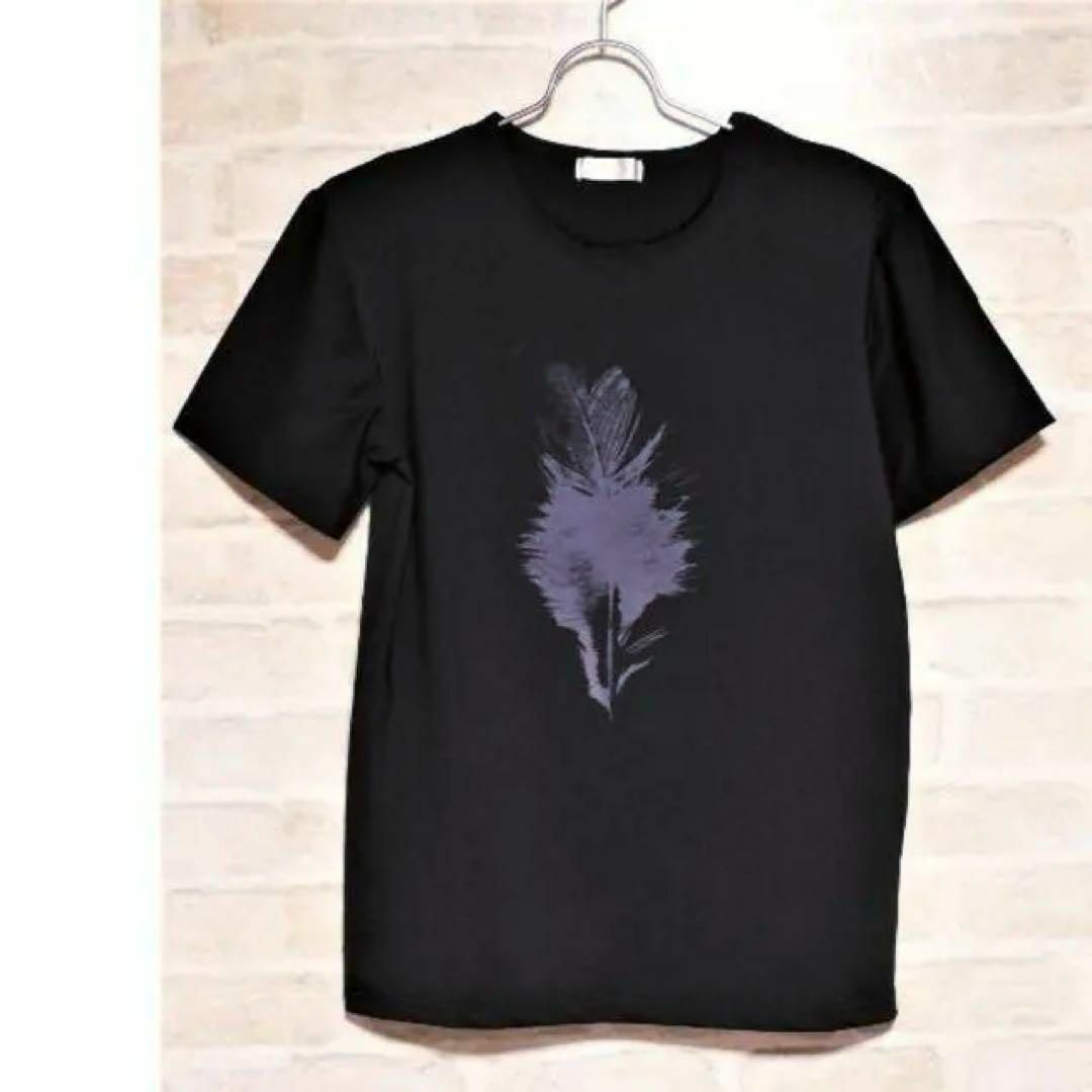 Dior(ディオール)の美品Dior　リーフデザインシンプルTシャツカットソー・ブラック・シック・葉っぱ レディースのトップス(Tシャツ(半袖/袖なし))の商品写真