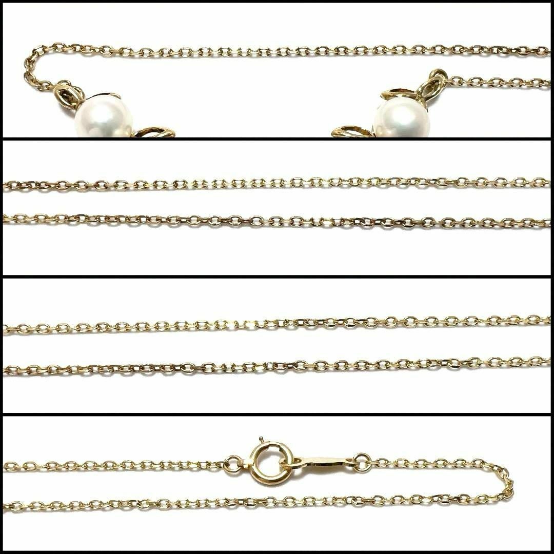 MIKIMOTO(ミキモト)の【美品・5粒パール】ミキモト　レディース　ペンダント　ネックレス　真珠　ゴールド レディースのアクセサリー(ネックレス)の商品写真