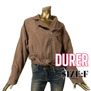 デュレル(Durer)のDURER ♥ フェイクスエード 薄手 ライダースジャケット(ライダースジャケット)