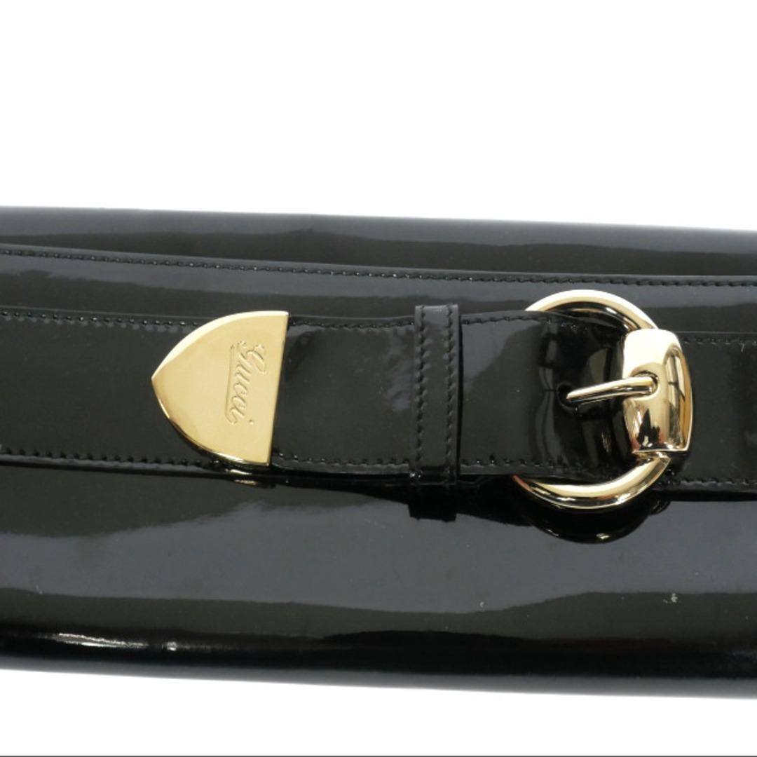 Gucci(グッチ)のグッチ GUCCI エナメル クラッチバッグ セカンドバッグ 鞄 ブラック レディースのバッグ(その他)の商品写真