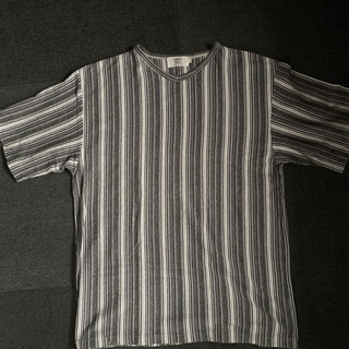 Vネックストライプ Tシャツ(Tシャツ/カットソー(半袖/袖なし))