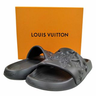 ルイヴィトン(LOUIS VUITTON)のLOUIS VUITTON ルイ・ヴィトン 品番 1A9FKM ウォーターフロント ライン ミュール サンダル ブラック サイズ8=26.5cm 正規品 / 34205(サンダル)