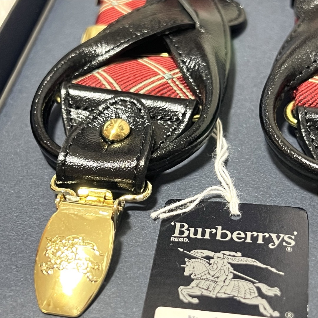 BURBERRY(バーバリー)の【新品未使用】BURBERRY バーバリー サスペンダー エンジ 赤系 ホース  メンズのファッション小物(サスペンダー)の商品写真