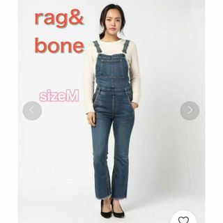 ラグアンドボーン(Rag & Bone)のラグアンドボーン　オーバーオール　フレア　カットオフ　デニム　サイズM(サロペット/オーバーオール)