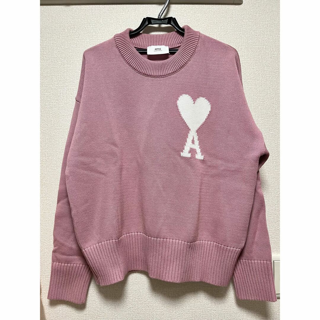 ami - アミパリ正規品☆ピンクニットの通販 by でめめ's shop ami - アミパリ正規品☆ピンクニットの通販 by でめめ's shop
