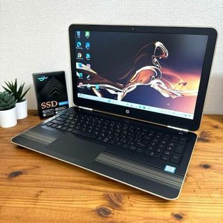 ヒューレットパッカード(HP)の【限定】HP Pavilionモダンゴールド☘7世代i5☘️新品SSD256GB(ノートPC)