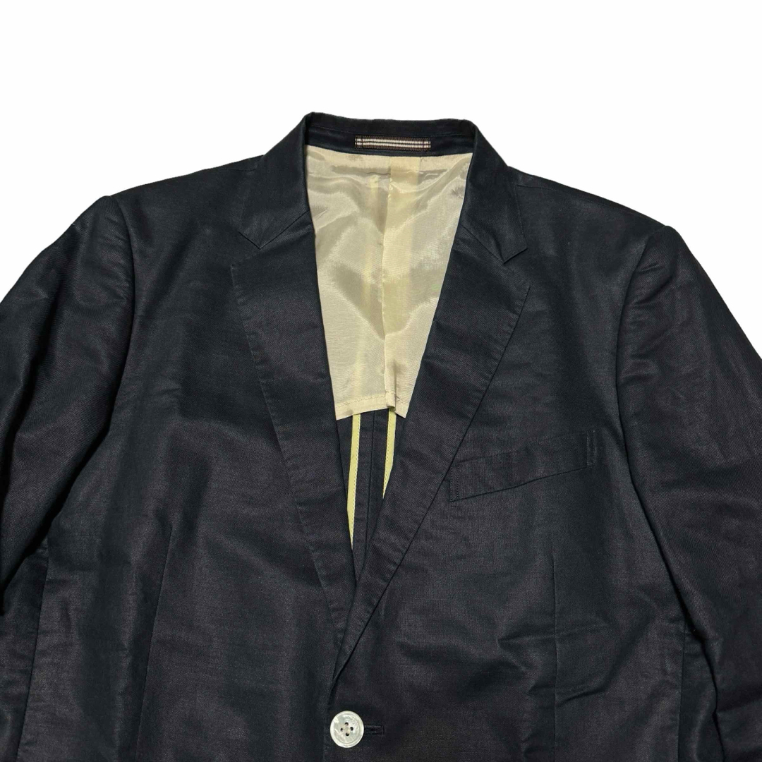 Paul Smith(ポールスミス)のPS Paul Smith リネン2B テーラードジャケット ネイビー XL メンズのジャケット/アウター(テーラードジャケット)の商品写真