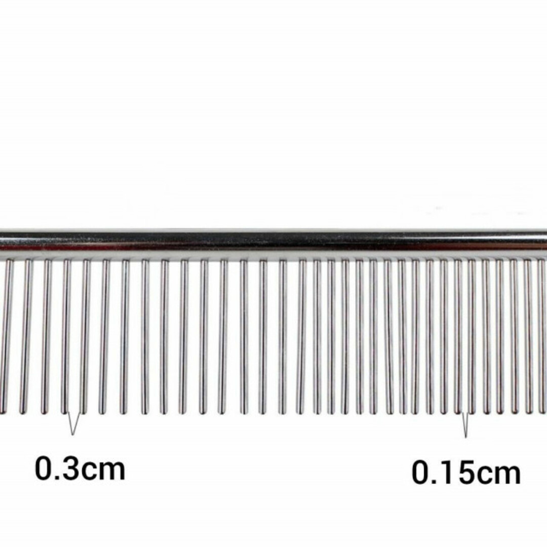 トリミングコーム　ペット用　ステンレス　2way 両目くし　抜け毛取り　犬　猫 その他のペット用品(犬)の商品写真