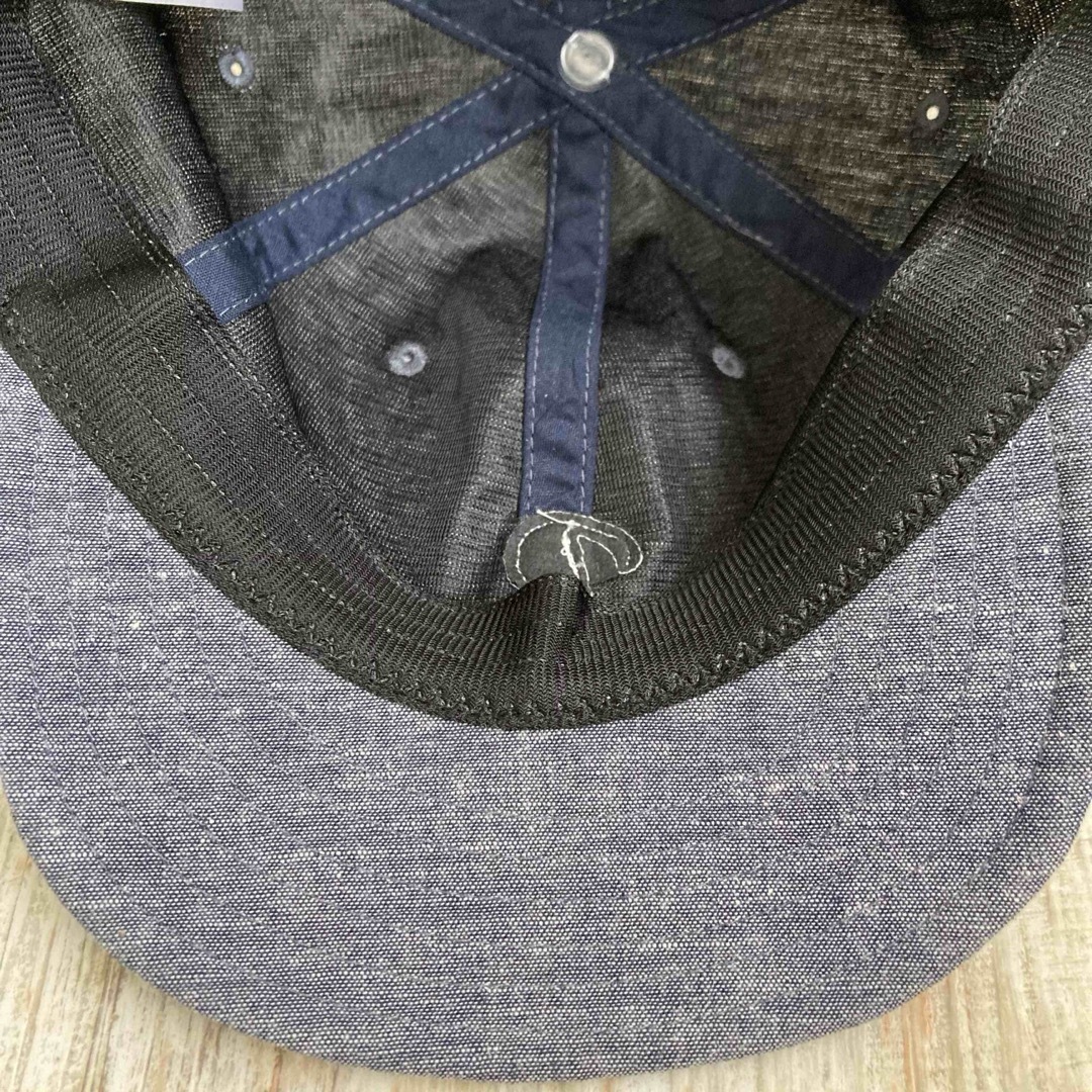 Basiquenti(ベーシックエンティ)のBasiquenti　リネン混デニムキャップ　ブルー　メンズ　カジュアル メンズの帽子(キャップ)の商品写真