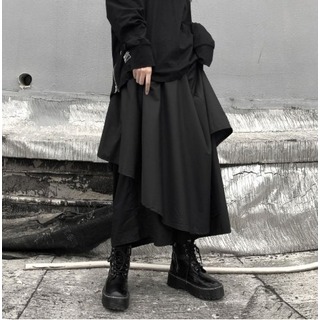 【早いもの勝ち♪】XL　レディース　スカート　ブラック　モード系　個性(ロングスカート)