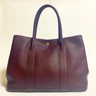 エルメス(Hermes)のHERMES エルメス ガーデンパーティ PM ボルドー系 刻印□L(ハンドバッグ)